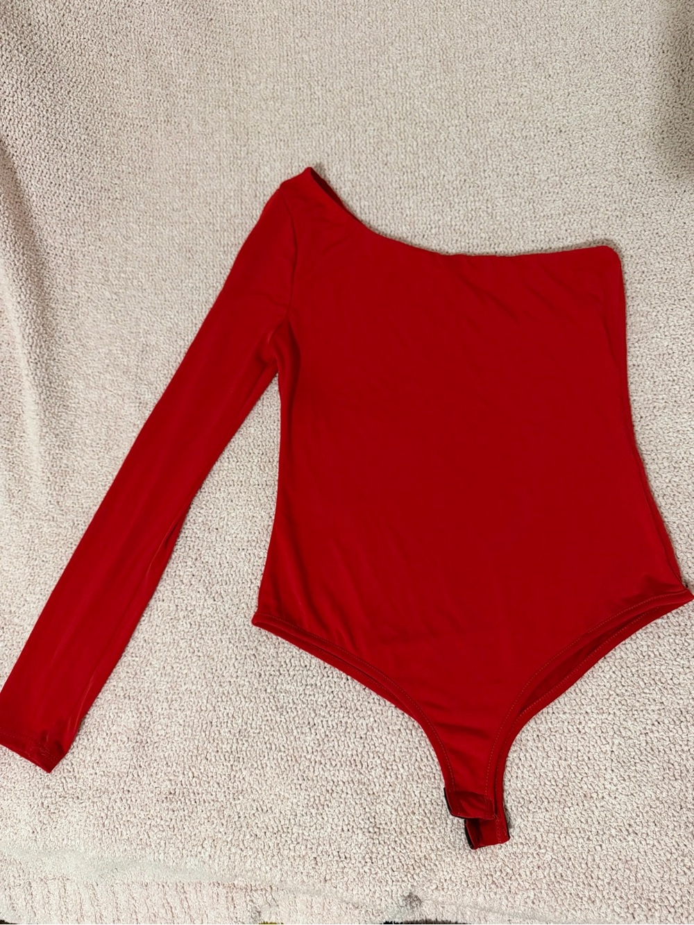 Windsor Red One-Shoulder Long-Sleeve Kids Bodysuit
